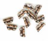 10, 4x10mm Two Hole Fancy Antique Copper Spacer Bar 